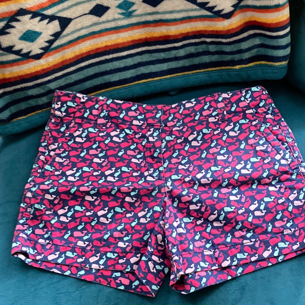 Vineyard Vines Shorts. Girls size 12. Multicolor whale pattern.